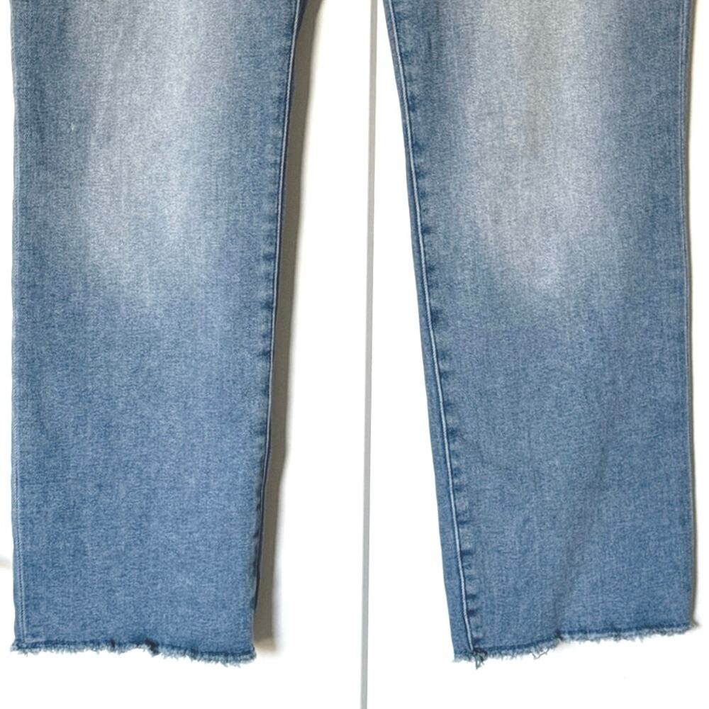 Good American Good Straight High Rise Jeans Women’s Size 12/31 Raw Hem *EUC - Picture 6 of 10